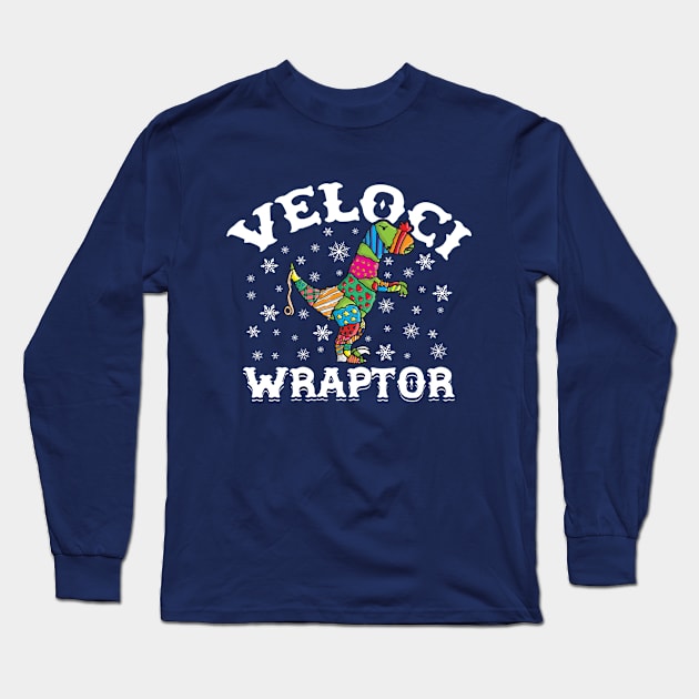 Christmas Veloci Wraptor Long Sleeve T-Shirt by Rebus28